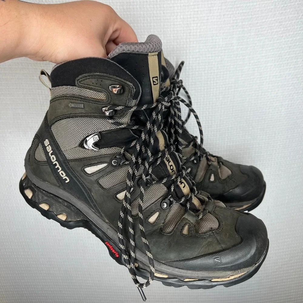 Salomon Quest 4D GTX Mens Hiking Boots Grey Black Waterproof 370731 Size 10